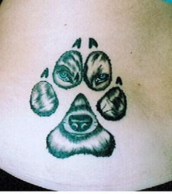 Uncle Eddie - Wolf Face Paw Print 